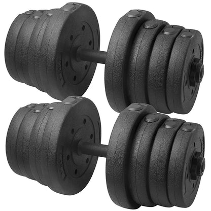 66LB Adjustable Dumbbell Weight Set Home Training Dumbbell Pair Lifting Black